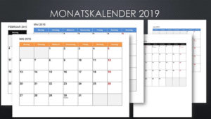 Monatskalender 2019 Schweiz kostenlos