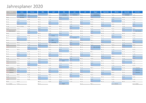 Kalender 2020 Schweiz Excel
