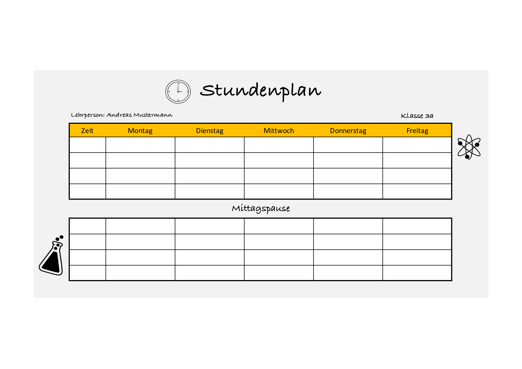 Stundenplan Vorlagen Excel Word Powerpoint Schweiz Kalender Ch