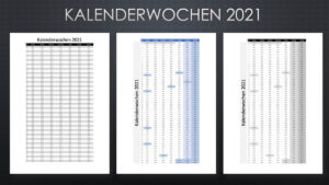 Kalenderwochen 2021 Schweiz
