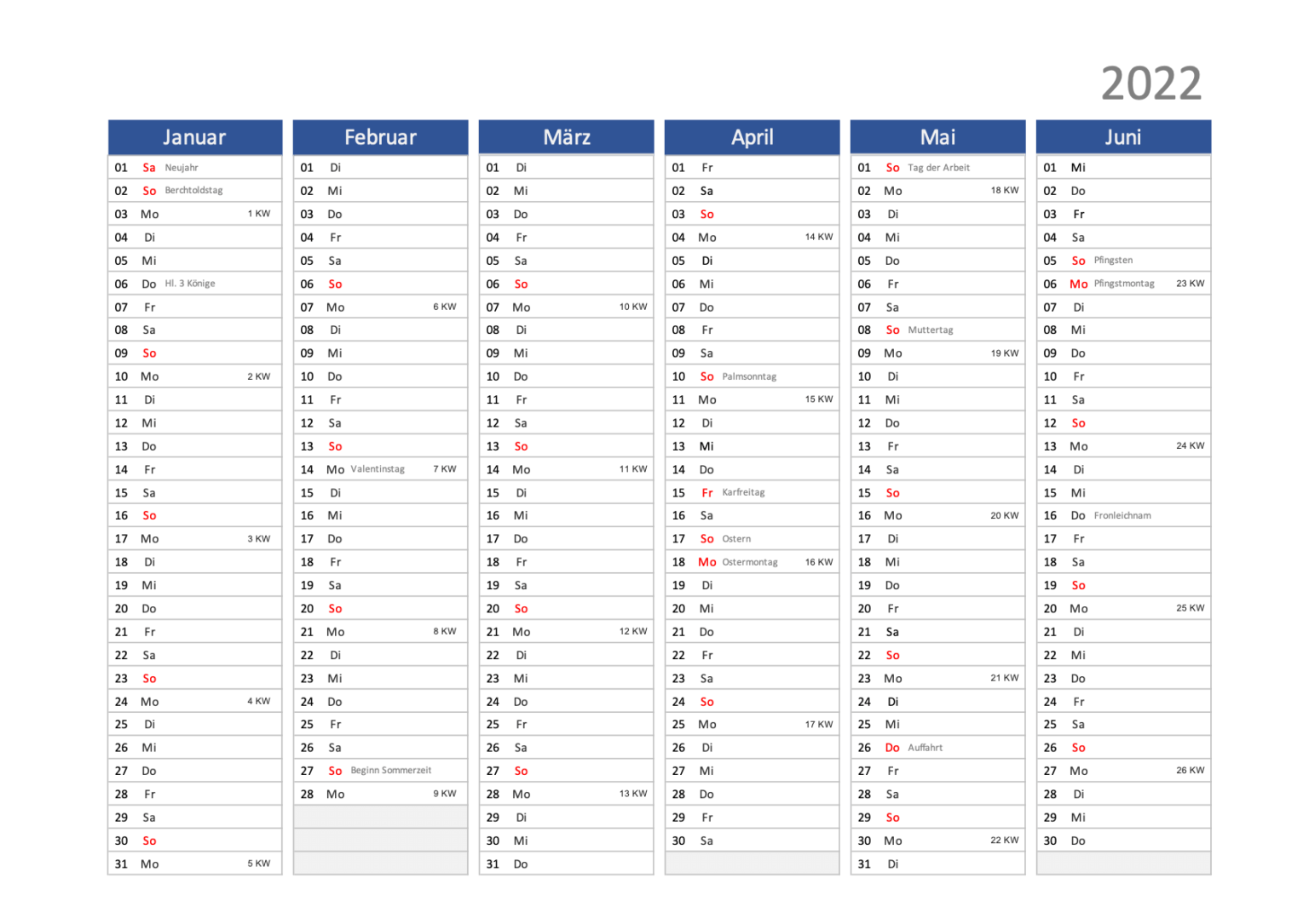 Kalender 2022 Schweiz In Excel Zum Ausdrucken Images - vrogue.co