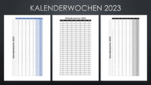 Kalenderwochen 2023 Schweiz
