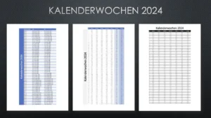 Kalenderwochen 2024 Schweiz