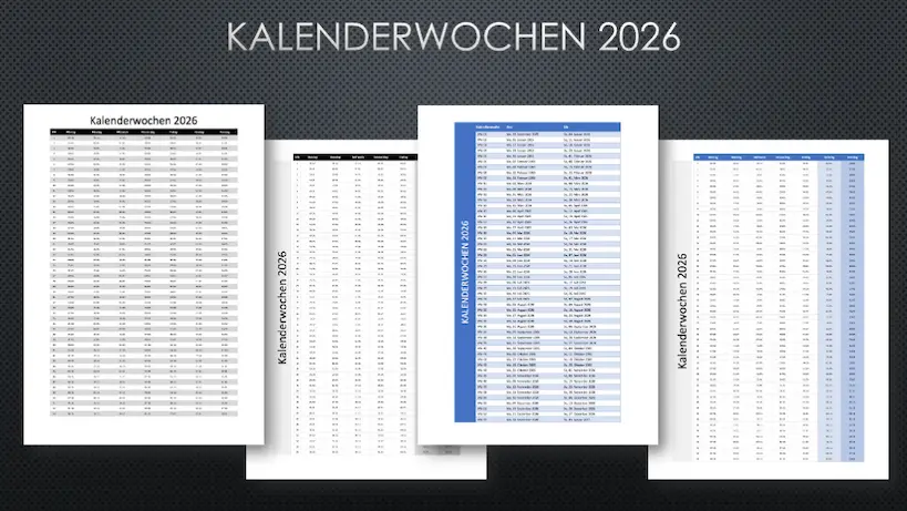 Kalenderwochen 2026 Schweiz Header