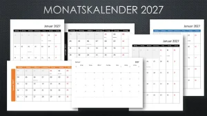 Monatskalender 2027