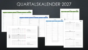 Quartalskalender 2027 Schweiz
