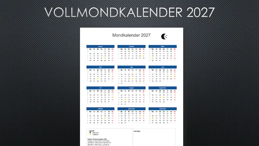 Mondkalender 2027 Schweiz Header