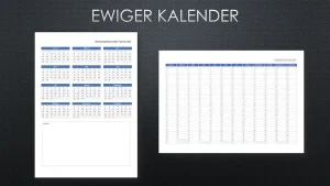 Ewiger Kalender zum Ausdrucken Header