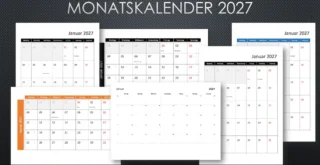 Monatskalender 2027